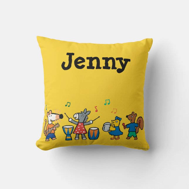 Coussin Jeu de Maisy et d'amis dans la bande (Recto)
