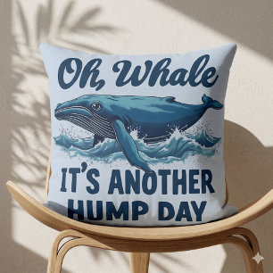 Coussin Jeu de mots de baleine drôle "Oh Baleine" Concepti