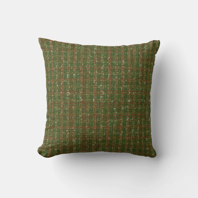 Coussin Jeu de Noël vert et or (Recto)