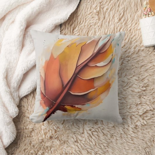 Coussin Jeu De Peintures Feuilles Modernes Abstraites, Feu (Couverture)