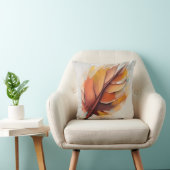Coussin Jeu De Peintures Feuilles Modernes Abstraites, Feu (Chaise)