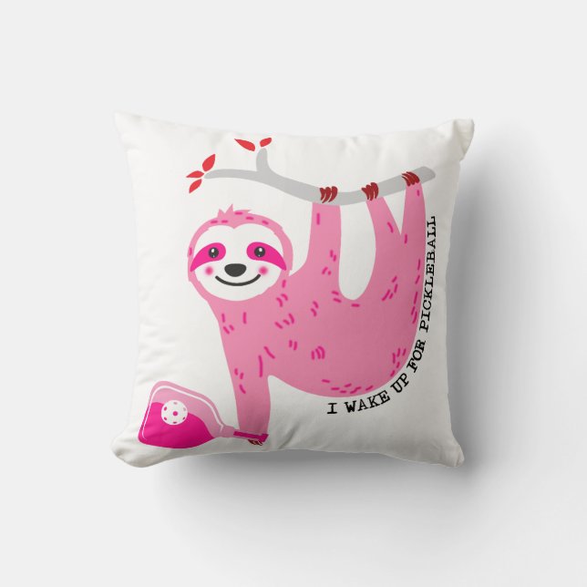 Coussin Jeu de pickleball rose 2face 🦥 (Recto)