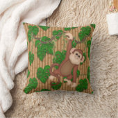 Coussin Jeu de singe de la jungle Jetez l'oreiller Décor (Couverture)