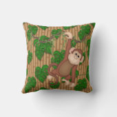 Coussin Jeu de singe de la jungle Jetez l'oreiller Décor (Verso)