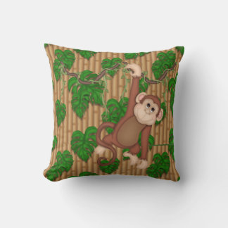 Coussin Jeu de singe de la jungle Jetez l'oreiller Décor