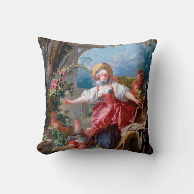 Coussin Jeu de Tag, Fragonard (Recto)