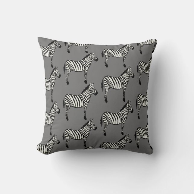 Coussin Jeu d'oreiller à lancer Poster de animal Zebra Saf (Recto)