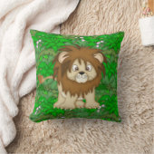 Coussin Jeu d'oreiller Lion caricature Jungle Décor (Couverture)