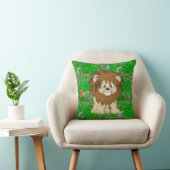 Coussin Jeu d'oreiller Lion caricature Jungle Décor (Chaise)