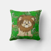 Coussin Jeu d'oreiller Lion caricature Jungle Décor (Verso)