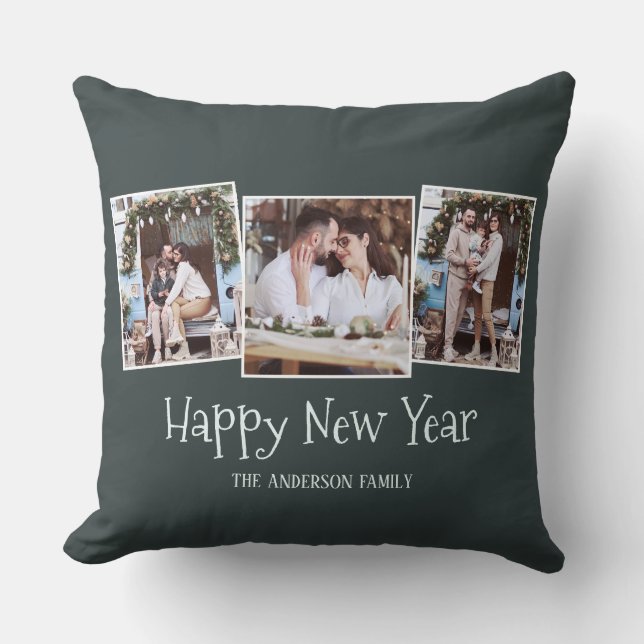 Coussin Jeu d'oreiller photo de Noël de Script moderne (Recto)