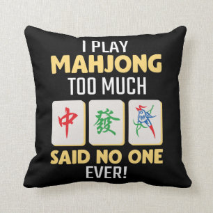 Coussin Jeu du jeu de société Mahjong Gamer Chine Japon Ma
