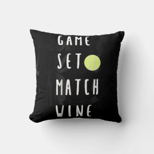 Coussin Jeu Match Joueur De Tennis Wine Lover