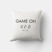 Coussin Jeu sur ajouter le nom du couple partie de mariage (Verso)
