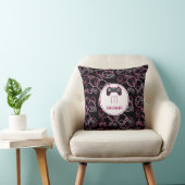Coussin Jeu vidéo Neon Rose Girls Motif Monogramme (Chaise)