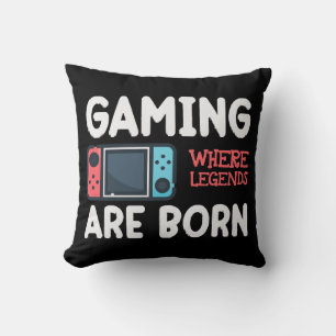 Coussin jeu vidéo où les légendes naissent