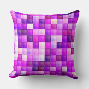 Coussin Jeu vidéo Pixels Carré rose Motif