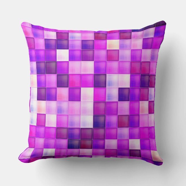 Coussin Jeu vidéo Pixels Carré rose Motif (Recto)