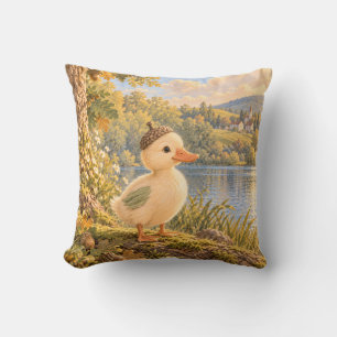 Coussin Jeune canard abricot écureuil des lacs dorés prair