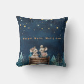 Coussin Jeune couple de nouveaux mariés à l'aquarelle de C (Recto)