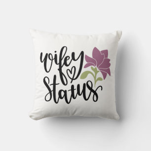 Coussin Jeune Épouse Mariée Mariage Femme Mari Lune de Mie