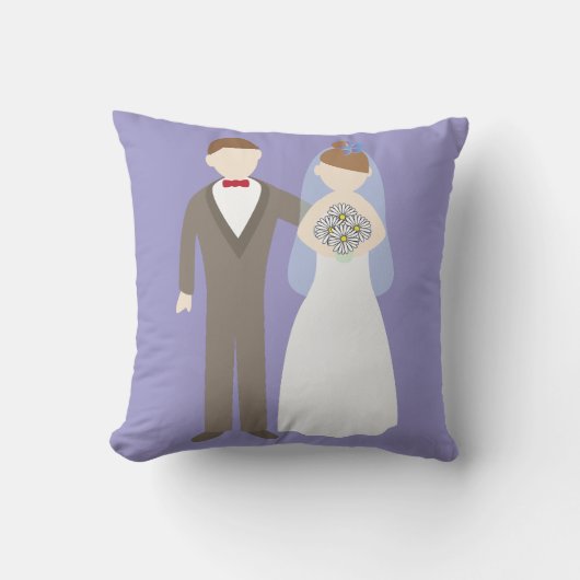 Coussin Jeune marié et jeune mariée (Recto)