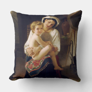 Coussin Jeune Mère Regardant Son Enfant