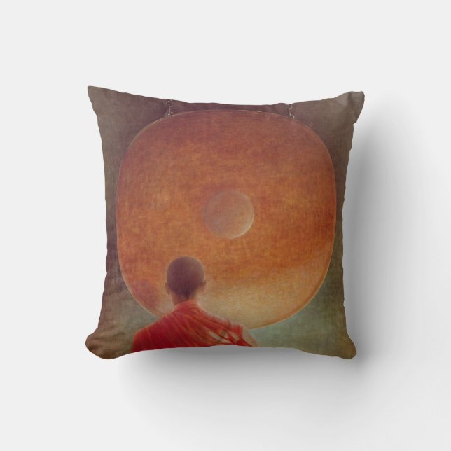 Coussin Jeune moine avec le gong (Recto)