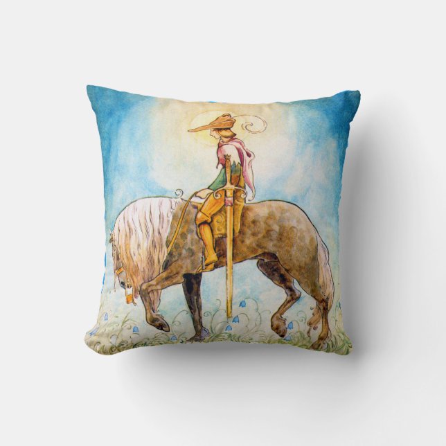 Coussin Jeune prince sur un cheval (Recto)