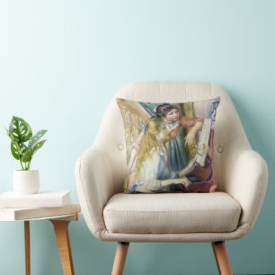 Coussin Jeunes Filles au piano de Pierre Renoir