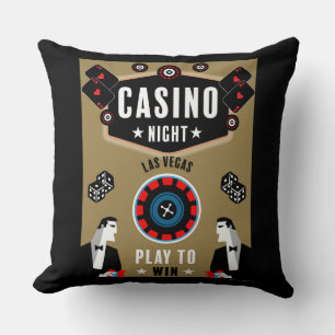 Coussin Jeux de casino Poker Roulette