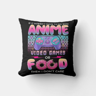 Coussin Jeux Vidéo ou nourriture Je ne me soucie pas de l'