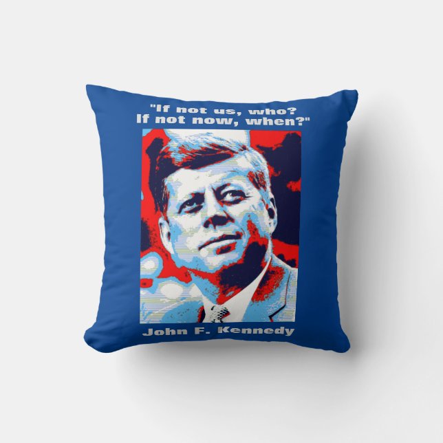 Coussin JFK John F. Kennedy Citation Inspiration Motivatio (Recto)