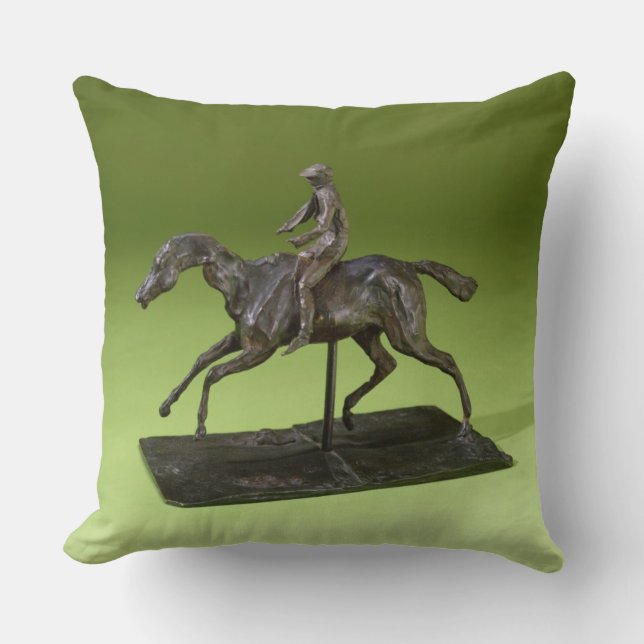 Coussin Jockey sur un cheval (bronze) (Recto)