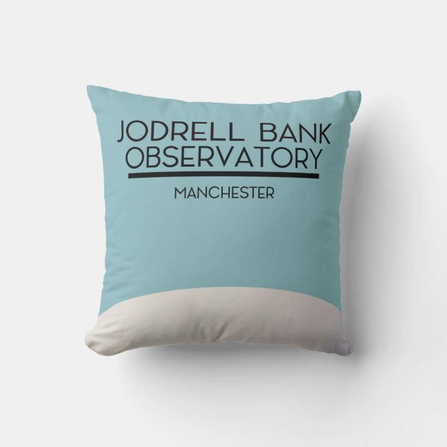Coussin Jodrell Bank Observatoire de l'art spatial. (Recto)