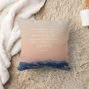 Coussin John 3:16 Texte personnalisé Photo originale des