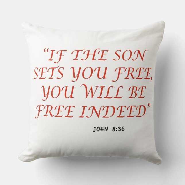 Coussin John 8 écriture sainte de vers de 36 bibles de la (Recto)