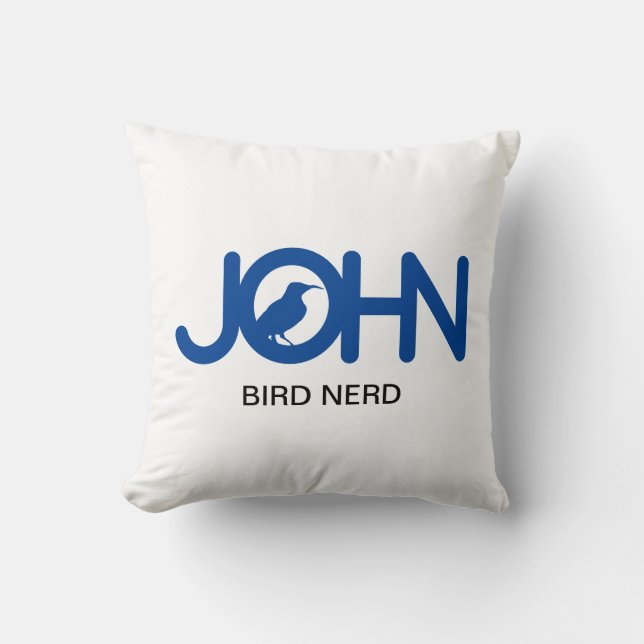 Coussin John Bird Nerd (Recto)