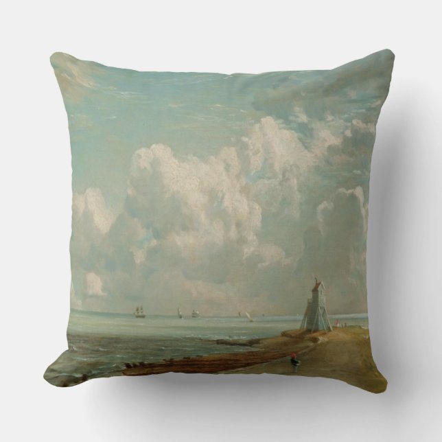 Coussin John Constable| Harwich, The Low Lighthouse and B (Recto)
