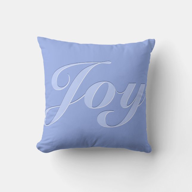 Coussin Joie au bleu de Periwinkle (Recto)