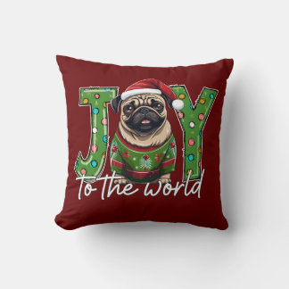 Coussin Joie Au Carlin Mondial Noël Père Noël