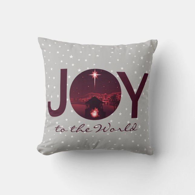 Coussin Joie au monde de la nativité  (Recto)