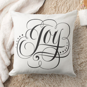 Coussin Joie au monde Noël Calligraphie Lettering