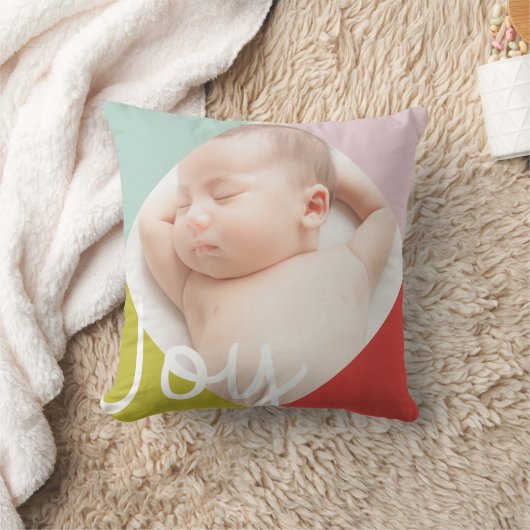 Coussin Joie de bloc de couleur (Couverture)