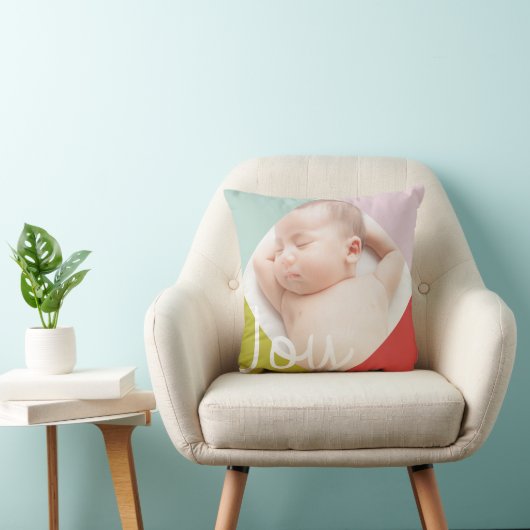 Coussin Joie de bloc de couleur (Chaise)