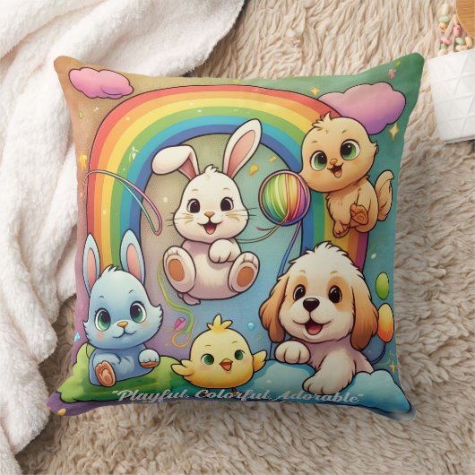 Coussin "Joie de créature colorée" (Couverture)