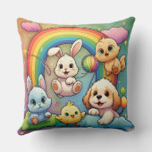 Coussin "Joie de créature colorée" (Verso)