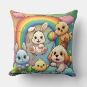 Coussin "Joie de créature colorée" (Recto)
