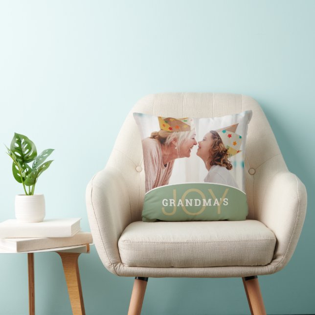 Coussin Joie de grand-mère moderne 2 Photos (Chaise)