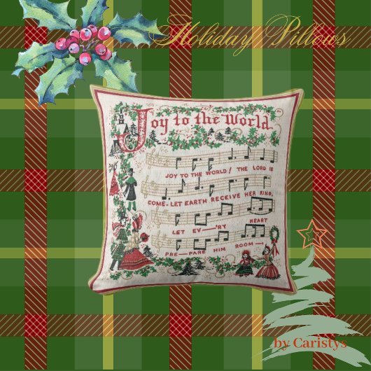 Coussin Joie de Noël au monde